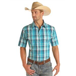 NWT Panhandle Mens Plaid Short Sleeve Shirt XXL